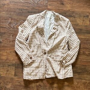 Stoosh Brown Gingham Blazer